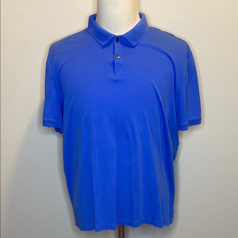 Calvin Klein Collared Polo Shirt in 100% Blue Cotton (sz XL)